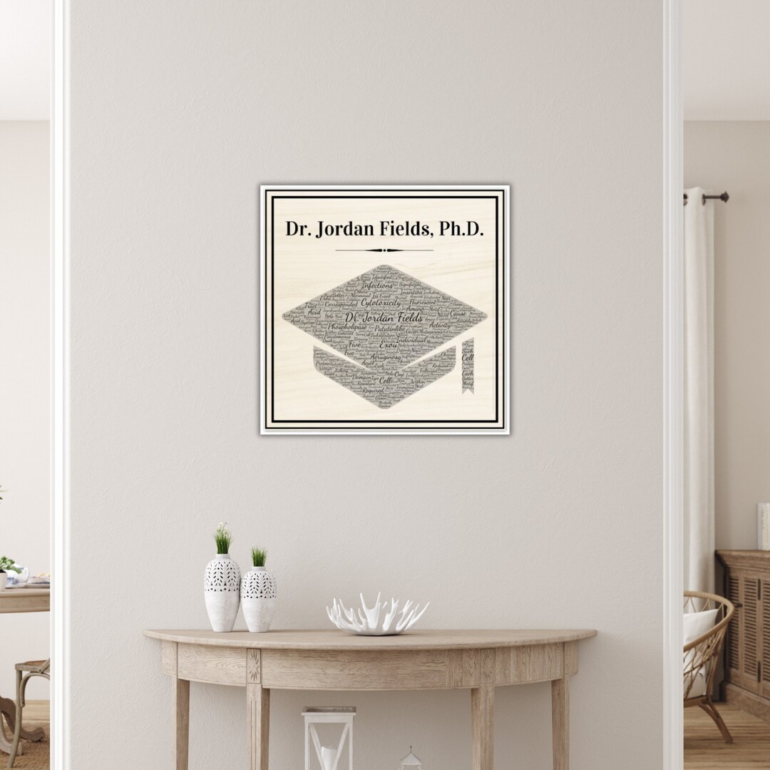 Custom Publication Wood Print for Phd Graduation - Etsy