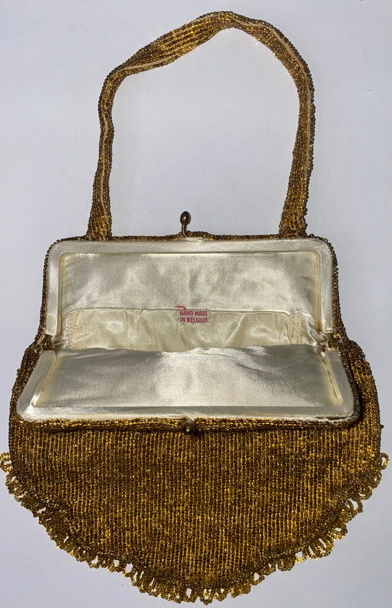 Vintage Gold Sequin Beaded Bag - image 2