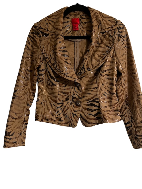 V Cristina Animal Print Jacket, Blazer - image 1