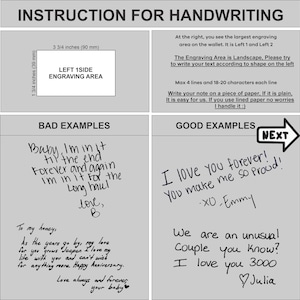 Op de afbeelding: Instructiegrafiek voor handschriftgraveren. Toont de afmetingen van het graveergebied: 90 mm breed en 39 mm hoog. Bevat voorbeelden van goed en slecht handschrift. De tekst geeft instructies voor het graveren.