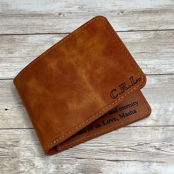 Man Wallet Christmas Gift Mens Leather Wallet Personalized 