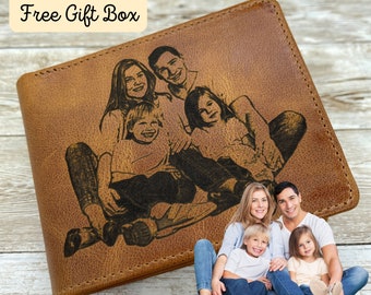 Personalized Wallet, Handwriting Wallet, Gift For Him, Photo Wallet, Custom Wallet, Personalized Wallet Gifts, Gift For Him, Engraved Wallet