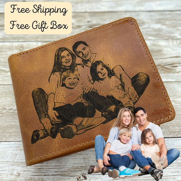 Personalized Wallet, Handwriting Wallet, Gift For Him, Photo Wallet, Custom Wallet, Personalized Wallet Gifts, Gift For Him, Engraved Wallet