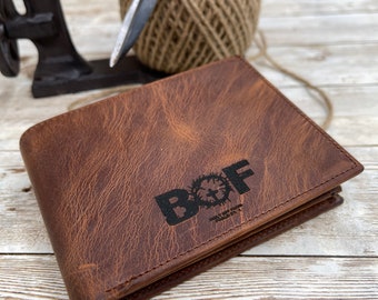 Personalized Leather Wallet, Custom Leather Wallet, men Monogrammed Leather Wallet, Handmade Bifold Wallet, Engraved Wallet
