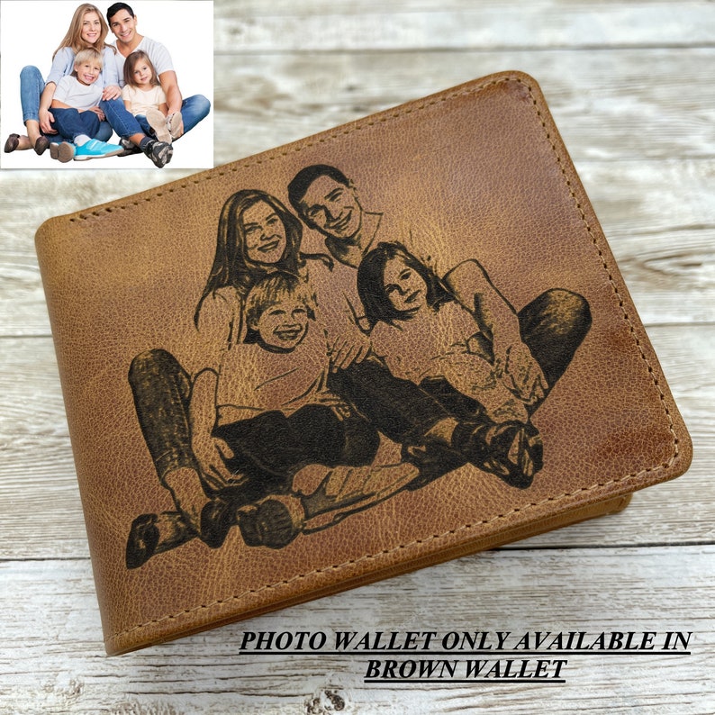 Photo Wallet, Custom Wallet, Brown Wallet