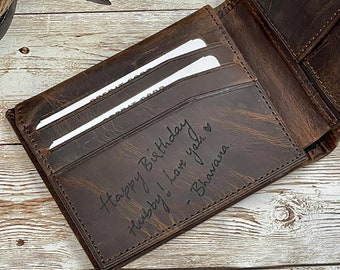 Heren portemonnee leer, aangepaste heren portemonnee, heren leren portemonnee, heren cadeau portemonnee, gepersonaliseerde leren portemonnee, portemonnee graveren
