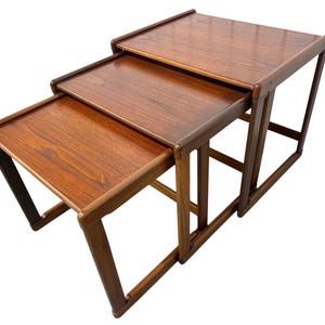 Mid-Century Danish Modern Teak Nesting Tables - Set of 3