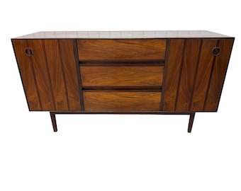 Mid-Century Modern Stanley Walnut Sideboard - Refinished!