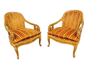 Vintage Decorative French Style Arm Chairs - Set of 2