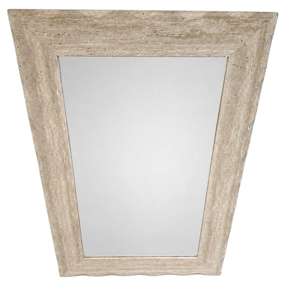 Post Modern Travertine Wall Mirror