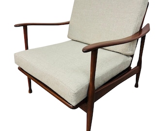 Mid-Century Modern Walnut Lounge Chair