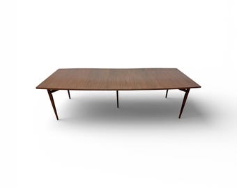 Mid-Century Modern Banquet Size Walnut Dining Table