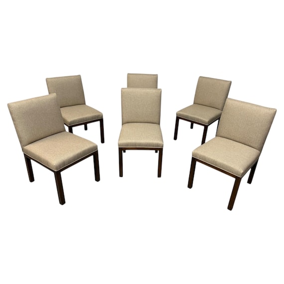 Mid-Century Modern John Widdicomb Upholstered Dining Chairs - Set of 6