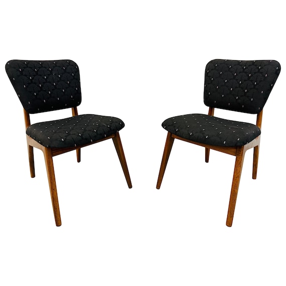 Mid-Century Modern Adrian Pearsall Style Walnut Side Chairs - Set of 2