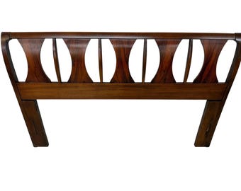 Mid-Century Modern Kent Coffey Perspecta Walnut Full/Queen Size Headboard