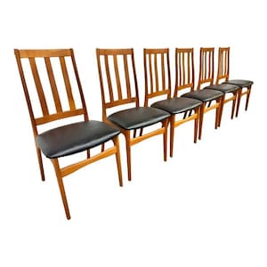 Mid-Century Danish Modern Teak Dining Chairs - Set of 6
