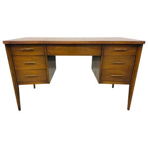 Mid-Century Modern Broyhill Saga Walnut Desk