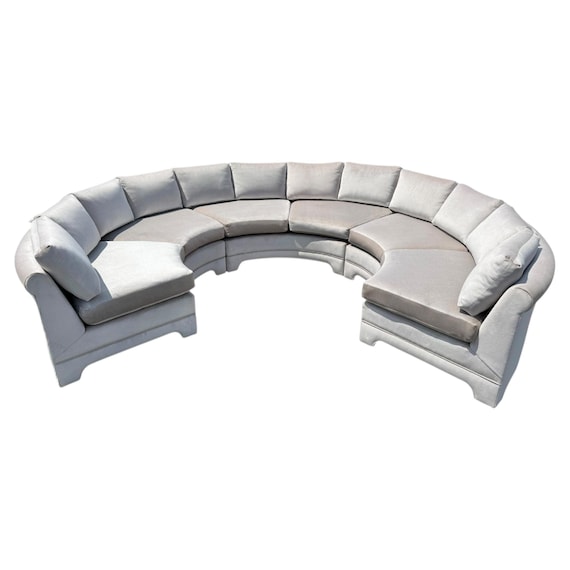 Vintage Thayer Coggin for Milo Baughman Semi-Circular 3-Piece Sectional Sofa