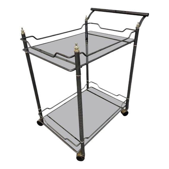 Vintage Hollywood Regency Serving Cart