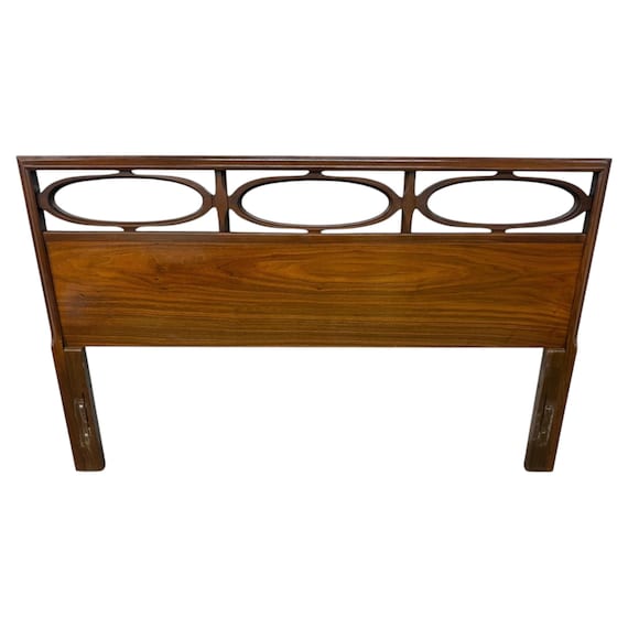 Mid-Century Modern Full Size Walnut Headboard