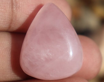Pierre de quartz rose naturel, forme de larme, cabochon fait main, pierre précieuse en vrac pour la fabrication de bijoux