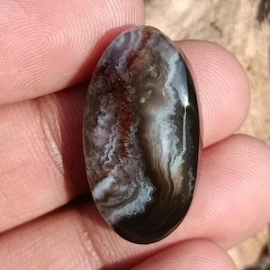 Fire Agate Oval Cabochon - 25.00 Ct / 27X15X7 mm - Natural Brown Fire Agate Loose Gemstone For Jewelry Making Craft, January birthstone