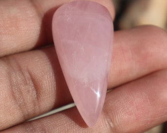 Incroyable pierre précieuse de quartz rose naturel, forme de larme, pierre précieuse en vrac cabochon faite main pour la fabrication de bijoux pendentifs
