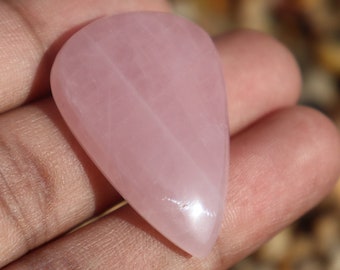 Pierre gemme naturelle de quartz rose, forme de larme, pierre gemme lâche faite main de cabochon pour la fabrication de bijoux de pendentif