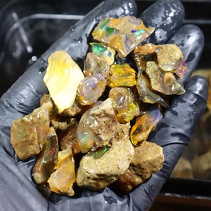 Incredibile grande lotto di opale grezzo non idrofane, opale etiope naturale, cristallo di opale grezzo di Welo