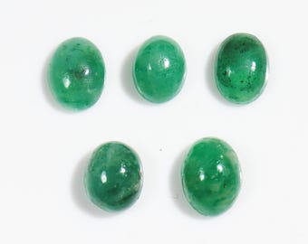Natural Green Zambian Emerald Cabochon – 5.90 Carat Loose Gem