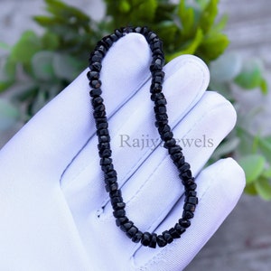 Natural 4mm Tourmaline Stone Bracelet , Black Crystal Dainty Bracelet , Protection Gemstone Healing Bracelet Gift for her, gift for him