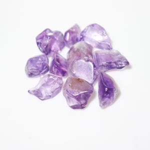 Amethyst Tumble 10 Pcs - 71.20 Ct / 10 To 21 mm -Natural Purple Amethyst Polished Raw Loose Gemstone For Jewelry, Craft, February birthstone