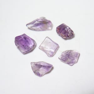 Amethyst Tumble 6 Pcs - 31.90 Ct / 12 To 17 mm -Natural Purple Amethyst Polished Raw Loose Gemstone For Jewelry , Craft, February birthstone