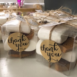 S’more sweet boxes, wedding favours, party favours, gift boxes mallows and chocolates box.