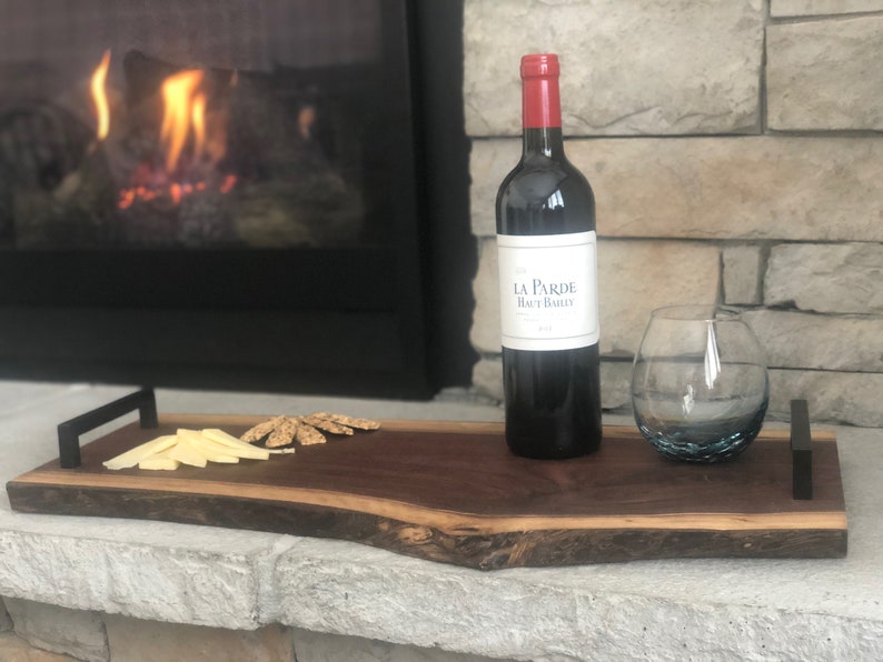 Charcuterie Board Live Edge Wood Black Walnut Charcuterie image 4