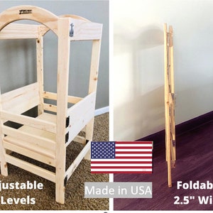 Toddler Tower Foldable, Kitchen Help Tower, Learning Folding Tower, Montessori Kitchen Tower, Toddler Step Stool, Gift For Two Year Old