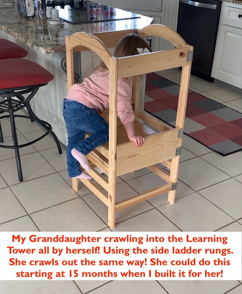 Foldable Kitchen Helper Toddler Step Stool Kitchen Helper Etsy