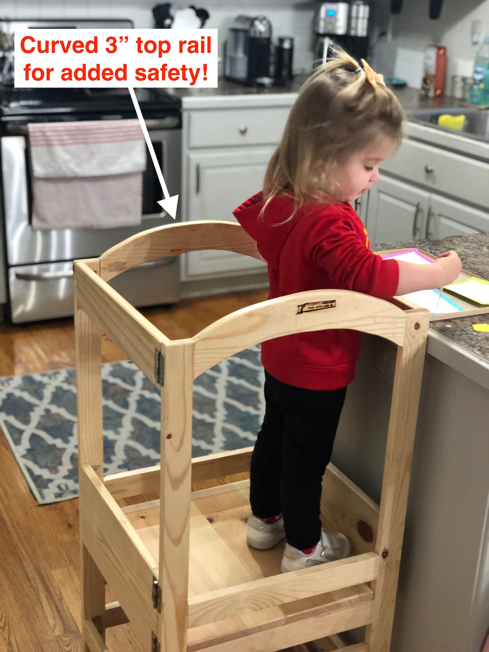 Foldable Kitchen Helper Toddler Step Stool Kitchen Helper Etsy Canada