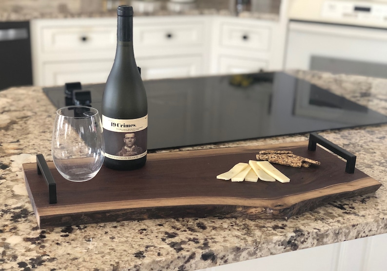 Charcuterie Board Live Edge Wood Black Walnut Charcuterie image 6