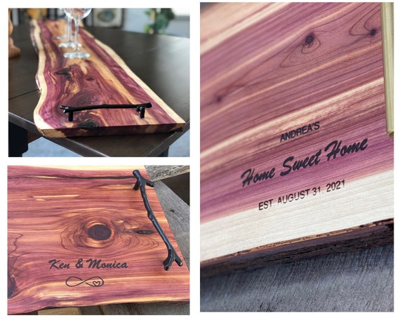 Handcrafted Cedar Cutting/Serving Board - Small - 100% Western Red Cedar