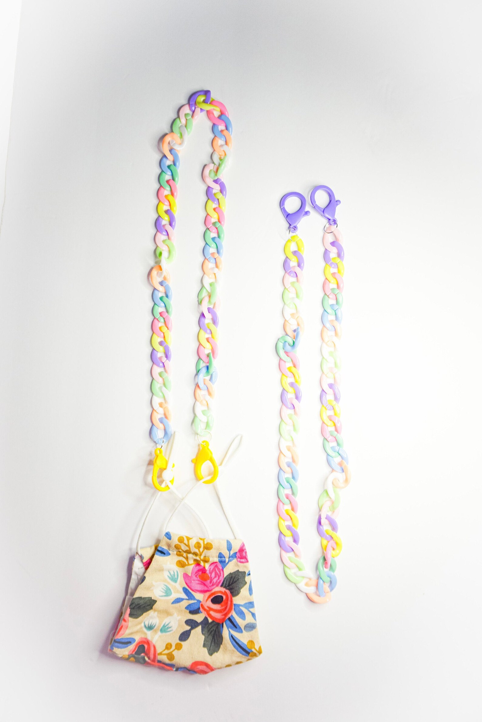 Colorful chain mask Etsy