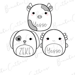 Squish Cookie Cutters - Axolotl Squish Cookie Cutter - Cow Squish Cookie Cutter - Puppy Squish Cookie Cutter