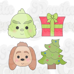 Grinch Cookie Cutter Set of 4