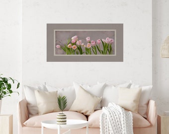picture of pink tulips floral fine art wall decor portrait home decor photographic print