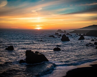 late zonsondergang Sonoma Coast