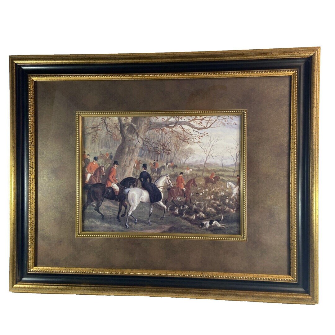Art Print Fox Hunt Framed Moving off E B Herberte Raschella Collection ...