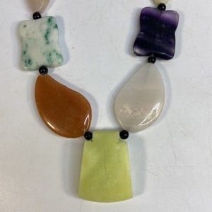 Jay King DTR Mine Finds Necklace Large Natural Stone Statement Multi Color 27in