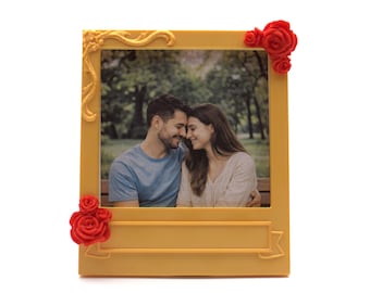 Gepersonaliseerde 3D-geprinte Polaroid-fotolijst – Fotolijst in retrostijl – Cadeau voor stellen – Moderne Polaroid-fotolijst – Fotodecoratie
