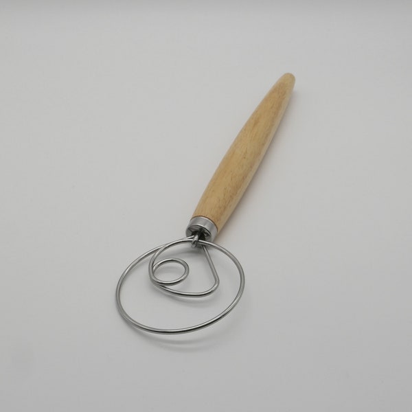 Dänische Dough Whisk, Dänischer Schneebesen, 13 Zoll / 33cm Edelstahl Brotmixer Schneebesen