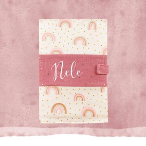 U Heft Hülle personalisiert // Geburtsgeschenk Mädchen // U Heft Hülle Regenbogen